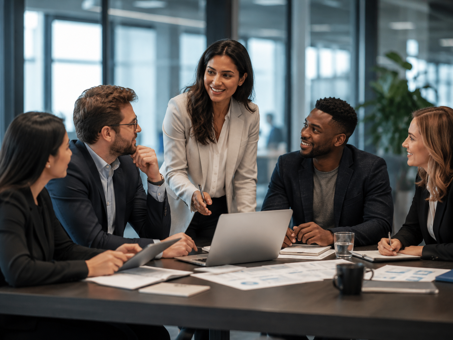 Business team collaborating